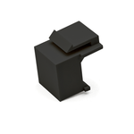 Blank Keystone Insert, Black, Side View