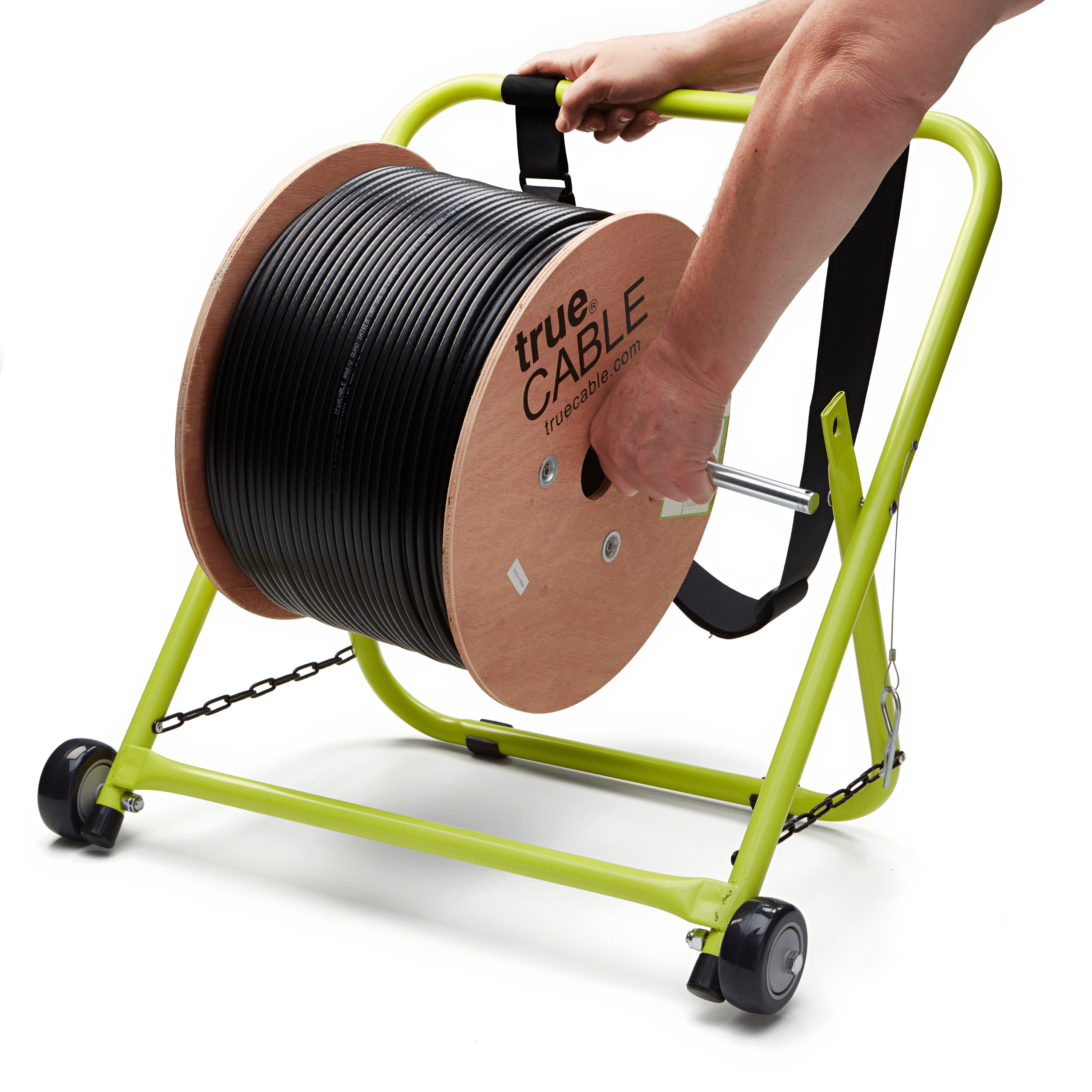 Cable Caddy with Wheels & Pull Strap | trueCABLE