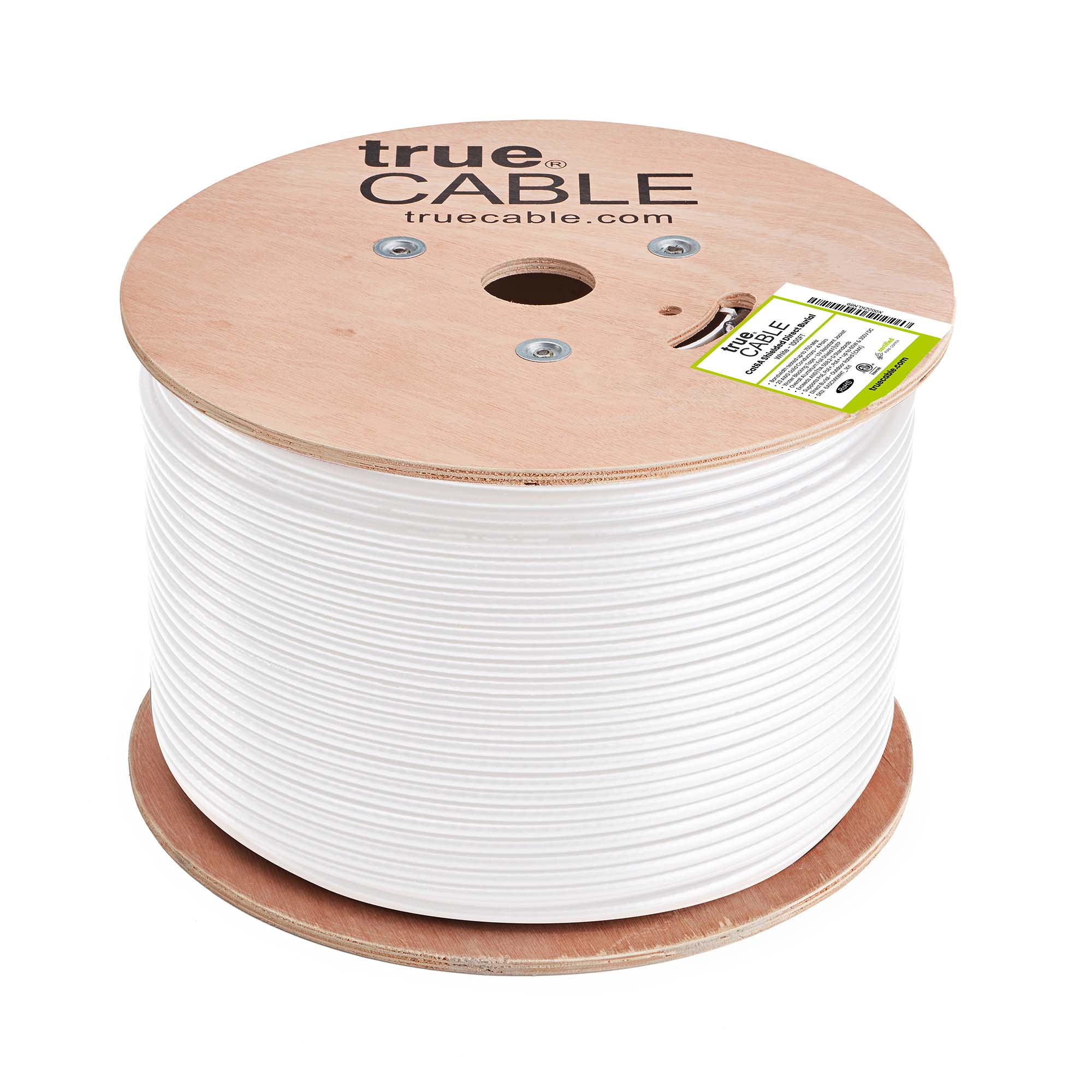 CAT6A Outdoor Bulk Ethernet Cable, Direct Burial Shielded Solid Copper,  Water Block, 23 AWG 1000FT